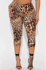 Leopard Print High Waist Sculpting Biker Shorts