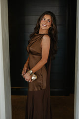Francesca Maxi Dress-Chocolate