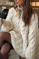 Vacation Style Cable Knit Sweater