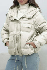Bright Color Stand Collar Puffer Coat
