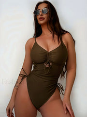 Dark Brown Conservative One Piece