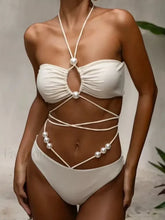 Strap Swimsuit Pearl Magda Bikini Set