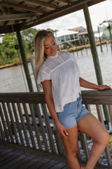 Cori Lace Detail Top-Off White