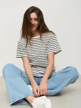 Striped Cotton Knitted Casual T-Shirt