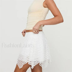 Lace Layered A-Line Skirt