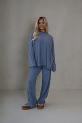 Nelly Striped Pants-Blue