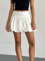 Puffy Bud A-Line Skirt