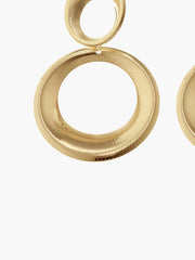Vintage Round Graceful Bold Pendant Earrings