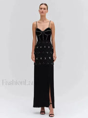 Tassel Strap Backless Maxi Dress