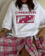 Aesthetic Graphic Printed Cotton T-Shirt