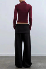 Detachable Cape Knit Top