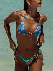 Bandage Print Bikini Set
