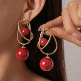 Acrylic Geometric Sphere Wrap Earrings