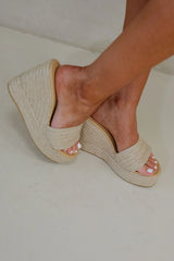 Juliet Braided Wedge-Natural