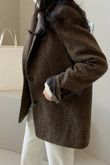 Wool Blend Solid Color Blazer