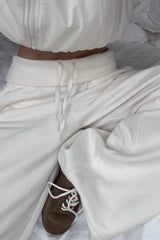 Athletic Relaxed Fit Wide Knit Pants