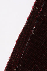 Elegant Sequin V - Neck Long Sleeve Blazer