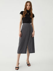 Solid Jersey Graceful Short Sleeve Top