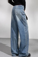Sparkly Rhinestone Loose Wide Leg Jeans