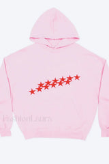 Unisex Star Print Hooded Hoodie