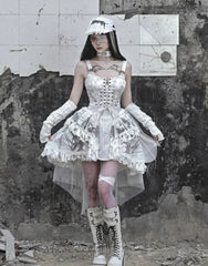 Original Punk Gothic Print Lolita Gothic Dress
