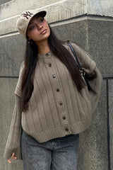 Soft Rib Relaxed Cardigan