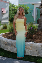 Poppi Ombre Maxi Dress-Lemon