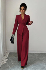 Long Sleeve Two Piece Blazer Pants Set