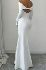 Off Shoulder Ruched Bodycon Formal Dress