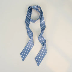 Polka Dot Elegant Long Thin Print Neck Scarf