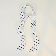 Polka Dot Elegant Long Thin Print Neck Scarf