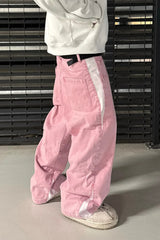 Vintage Washed Patchwork Wide Leg Trendy Jeans