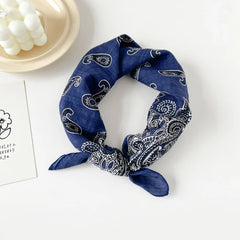 Cotton Paisley Print Square Head Neck Scarf