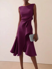 Elegant Formal Gown Midi Dress