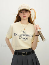 Casual Letter Round Neck Short T-Shirt