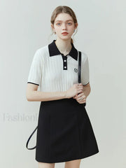 College Style Color Matching T-Shirt