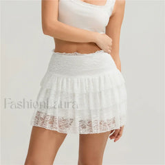 Lace Fairycore Korean Mini Skirt