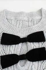 Solid Color Long Sleeve Knit Sweater Dress