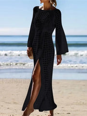 Hollow Out Crochet Tunic Cover Up