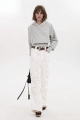 Minimalist Solid Color Cotton Hooded Hoodie