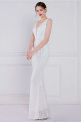 Beaded Floral Sequin Mermaid Party Dress