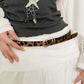 Vintage Leopard Print Waist Belt