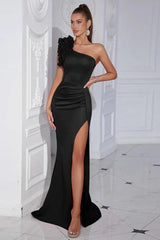 Elegant Black Slim Fit Party Dress