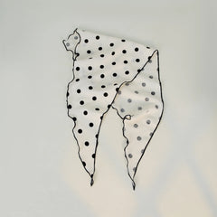 Cotton Polka Dot Triangle Retro Head Shawl Scarf