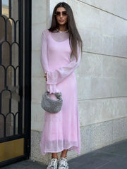 Elegant Solid Knit Beach Cover Up
