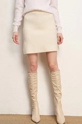 Wool A-Line Mini Skirt