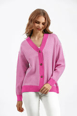Long Sleeve Loose Knit Cardigan Sweater