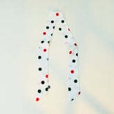 Polka Dot Skinny Long Neck Tie Ribbon Scarf