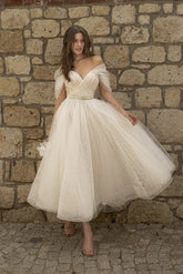 Elegant V-Neck Raglan Sleeve Midi Party Dress