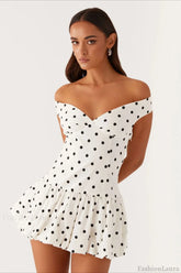 Off-Shoulder Peplum Mini Dress